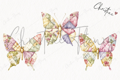 Quilted Butterflies Clipart | Cottagecore PNG Product Image 3