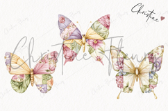 Quilted Butterflies Clipart | Cottagecore PNG Product Image 3