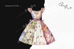 Quilted Dress Clipart | Cottagecore PNG Product Image 2