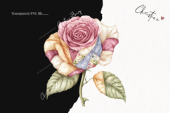 Quilted Rose Clipart | Cottagecore PNG Product Image 2