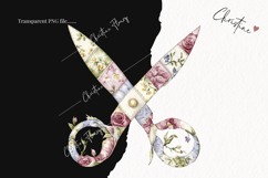 Quilted Scissors Clipart | Cottagecore PNG Product Image 2