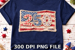 USA 250th Anniversary PNG, America 250 Flag 1776-2026 Product Image 1