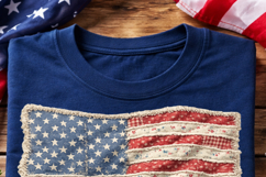 Faux Patchwork USA Flag, 250th Anniversary PNG Product Image 5