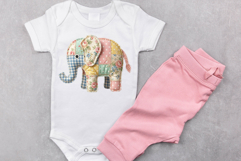 Quilted Elephant | Patchwork | PNG Clipart Product Image 3