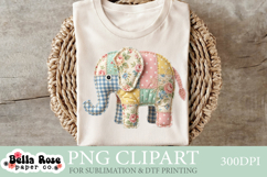 Quilted Elephant | Patchwork | PNG Clipart Product Image 1