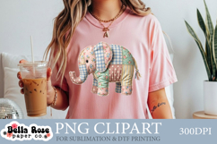 Quilted Elephant | Patchwork | PNG Clipart Product Image 1
