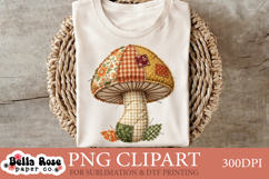Quilted Mushroom | Patchwork | PNG Clipart Product Image 1