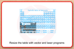 Laser cut Periodic table of elements SVG vector template Product Image 3