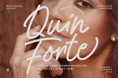 Quin Forte Hand Drawn Monoline Signature Font Product Image 1