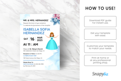 Printable Quinceanera Party Invitation Personalized Template Product Image 8