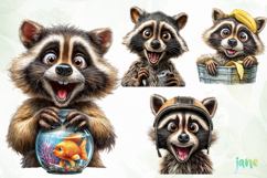 Quirky And Funny Raccoons Sublimation Product Image 1