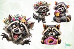 Quirky And Funny Raccoons Sublimation Product Image 1
