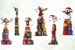 Quirky Animals Christmas Sublimation Product Image 3