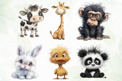 Quirky Animals Sublimation Clipart Product Image 6