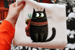 Quirky Bee and Cat Clipart Product Image 2