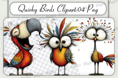 Quirky Birds Clipart Sublimation Product Image 1