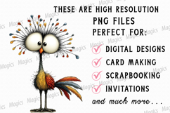 Quirky Birds Clipart Sublimation Product Image 3