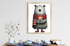 Quirky Christmas Bear Clipart Product Image 3