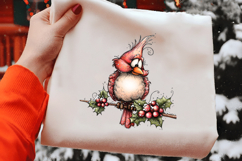 Quirky Christmas Birds Clipart Product Image 2