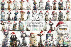 Quirky Christmas Cat Sublimation Bundle Product Image 1