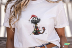 Quirky Christmas Cat Clipart Product Image 2