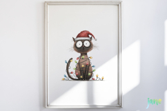 Quirky Christmas Cat Clipart Product Image 5