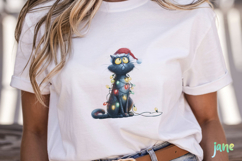 Quirky Christmas Cat Clipart Product Image 2