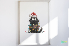 Quirky Christmas Cat Clipart Product Image 5
