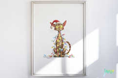Quirky Christmas Cat Clipart Product Image 5