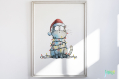 Quirky Christmas Cat Clipart Product Image 5