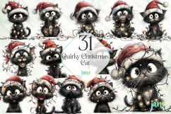 Quirky Christmas Cat Sublimation Product Image 1