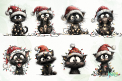 Quirky Christmas Cat Sublimation Product Image 4