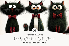 Quirky Christmas Cats Clipart Product Image 1