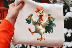 Quirky Christmas Chicken Clipart Product Image 2