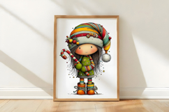 Quirky Christmas Cute Girl Clipart Product Image 3