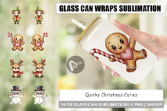 Quirky Christmas Cuties Glass Can Product Image 1