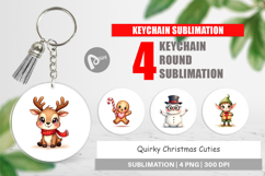 Quirky Christmas Cuties Keychain Product Image 1