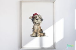 Quirky Christmas Dog Clipart Product Image 5