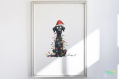 Quirky Christmas Dog Clipart Product Image 5