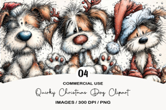 Quirky Christmas Dog Clipart Product Image 1