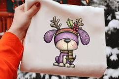 Quirky Christmas Dog Clipart Product Image 2