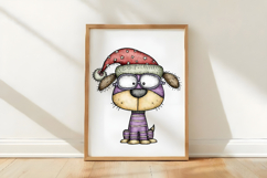 Quirky Christmas Dog Clipart Product Image 3