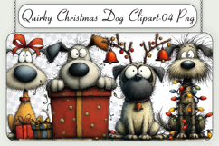Quirky Christmas Dog Clipart Sublimation Product Image 1