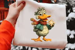 Quirky Christmas Duck Clipart Product Image 2
