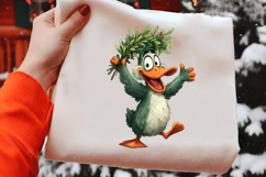 Quirky Christmas Duck Clipart PNG Product Image 2