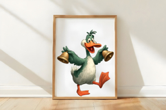 Quirky Christmas Duck Clipart PNG Product Image 3
