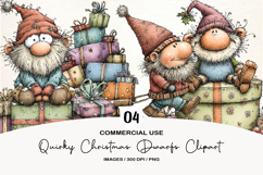 Quirky Christmas Dwarfs Clipart Product Image 1