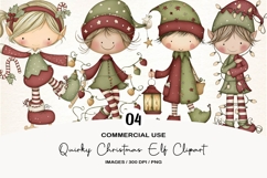 Quirky Christmas Elf Clipart Product Image 1