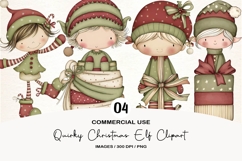 Quirky Christmas Elf Clipart Product Image 1