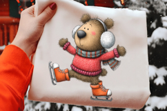 Quirky Christmas Festive Bear Clipart Product Image 2